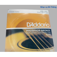 Dây Đàn Guitar Acoustic D'Addario EJ15 [Size 10]